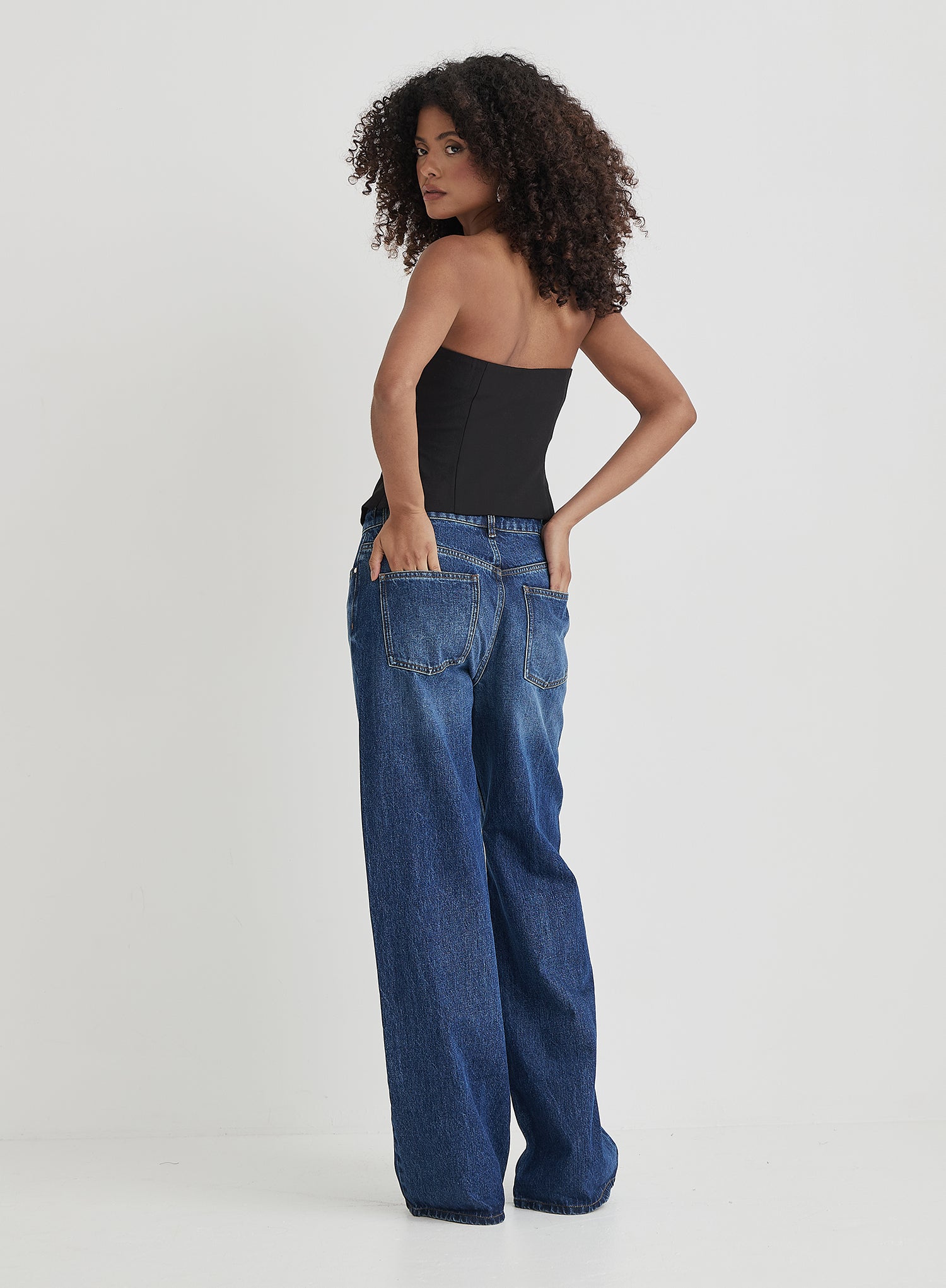 Black Tailored Bow Detail Corset